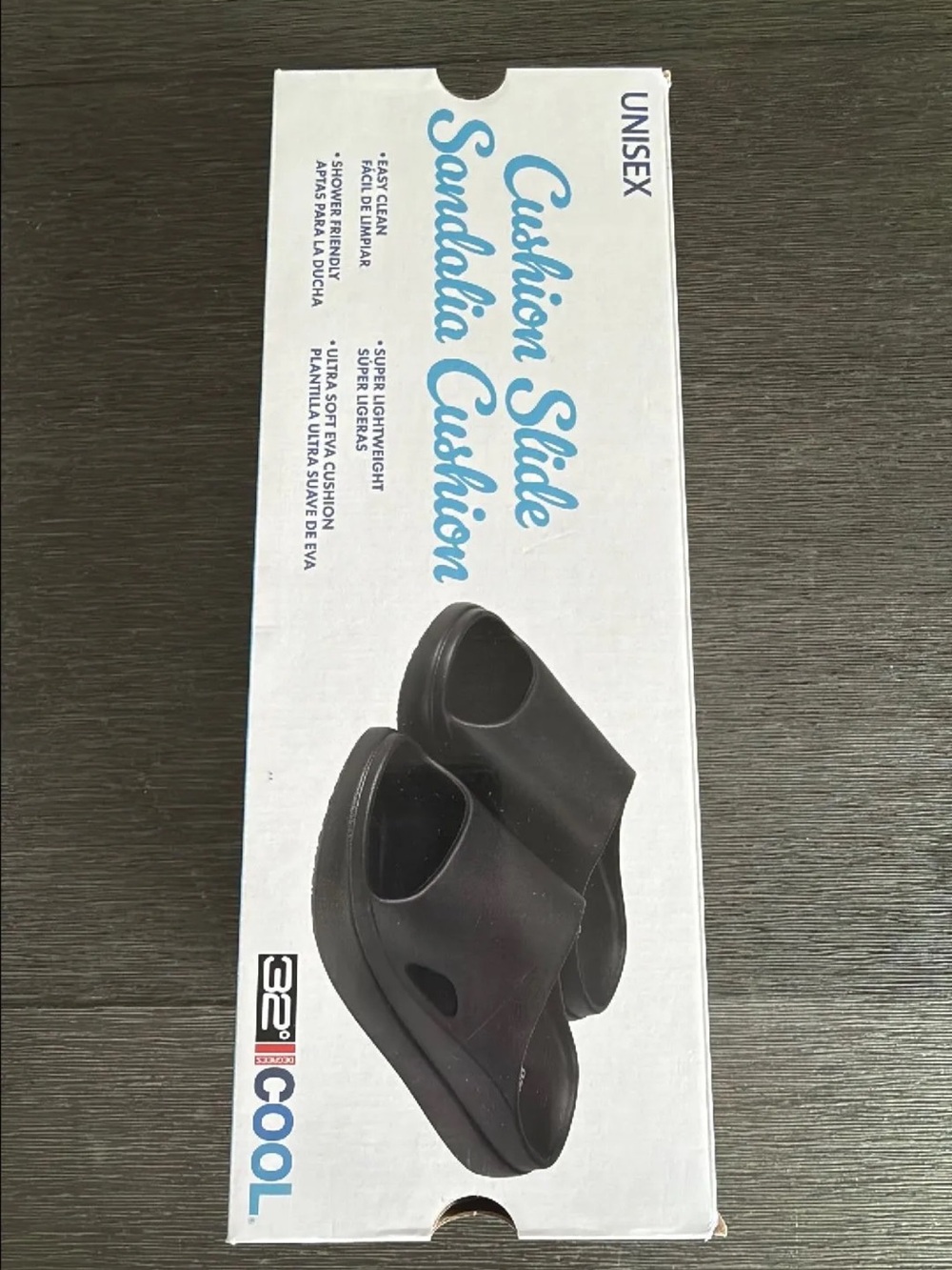 32 Degrees Cool Unisex Cushion Slides Size Large (w 9-10 / m 7-8) - Picture 6 of 7
